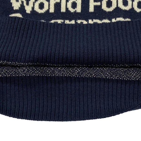 バレンシアガ BALENCIAGA 長袖セーター/ニット サイズS 542688 T1507 - ウール ダークネイビー×白 メンズ タートルネック/18AW/WFPロゴ_画像8