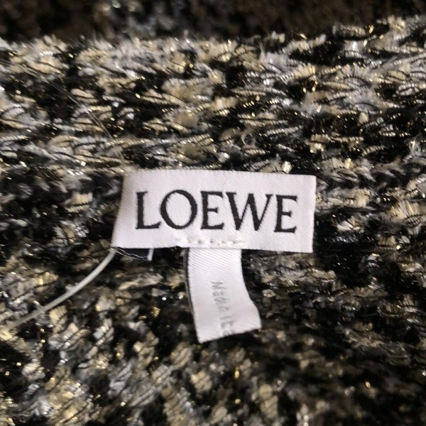 ロエベ LOEWE カーディガン サイズS - グレー×ベージュ?兒 レディース 長袖/ラメ トップス