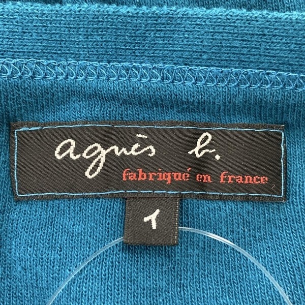 アニエスベー agnes b カーディガン サイズ1 S - ブルーグリーン レディース 長(zhǎng)袖 トップス