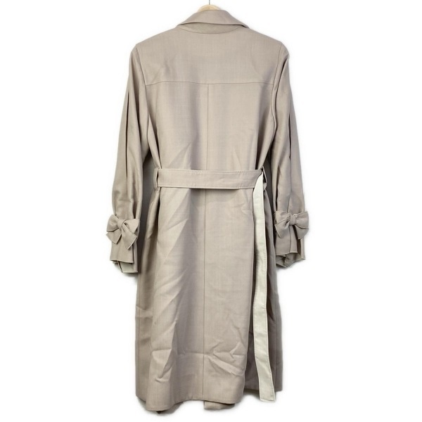 フォクシー FOXEY サイズ40 M 37910 - グレーベージュ レディース 長(zhǎng)袖/リボン/ロング丈/春/秋 コート