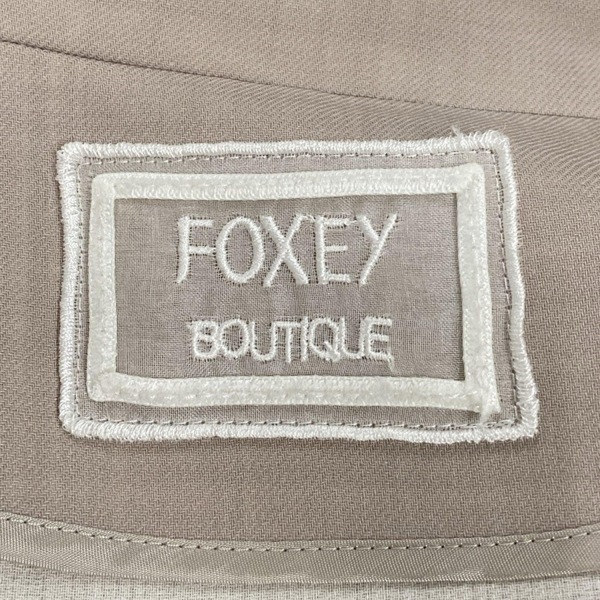 フォクシー FOXEY サイズ40 M 37910 - グレーベージュ レディース 長(zhǎng)袖/リボン/ロング丈/春/秋 コート
