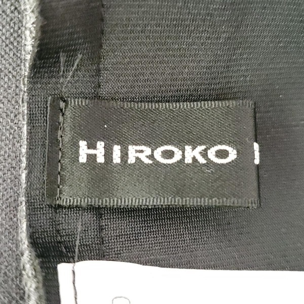 ヒロココシノ HIROKO KOSHINO サイズ38 M - グレー×黒 レディース ノースリーブ/フェイクレザー/ジップアップ/春/秋 美品 コート