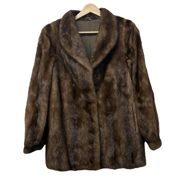 サガミンク SAGA MINK サイズ9 M - ミンク ブラウン レディース 毛皮 美品 コート