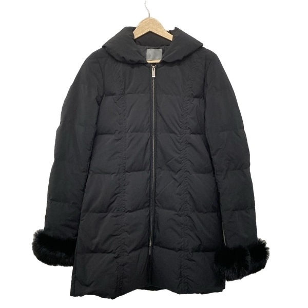 セオリーリュクス theory luxe ダウンコート サイズ38 M - 黒 レディース 長袖/ファー/冬 コート