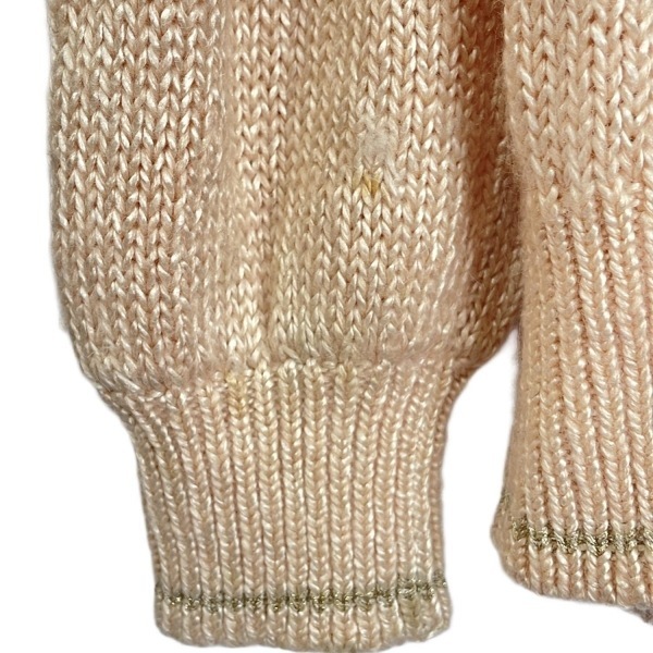 レリアン Leilian カーディガン サイズ9 M - ライトピンク レディース 長袖/パール/ラメ/リボン 美品 トップス_画像9