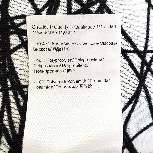 エスカーダ ESCADA カーディガン サイズM - 黒×白 レディース 長袖/ロング丈 トップス_画像4