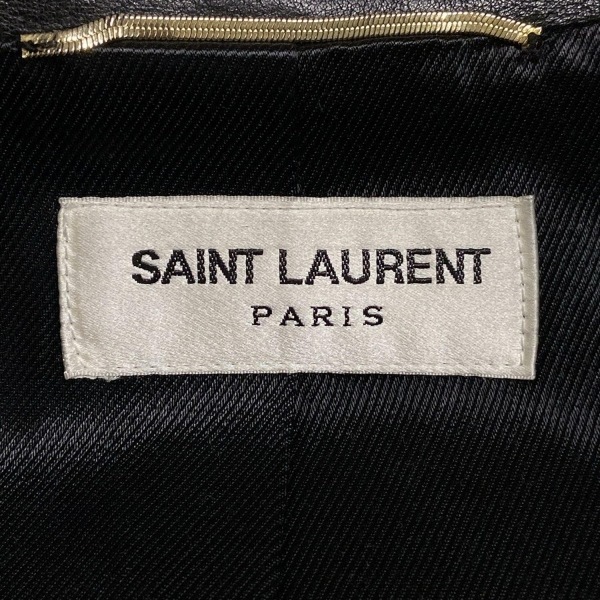 солнечный rolan Париж SAINT LAURENT PARIS байкерская куртка размер F36 358686 - чёрный женский длинный рукав / кожа / весна / осень жакет 
