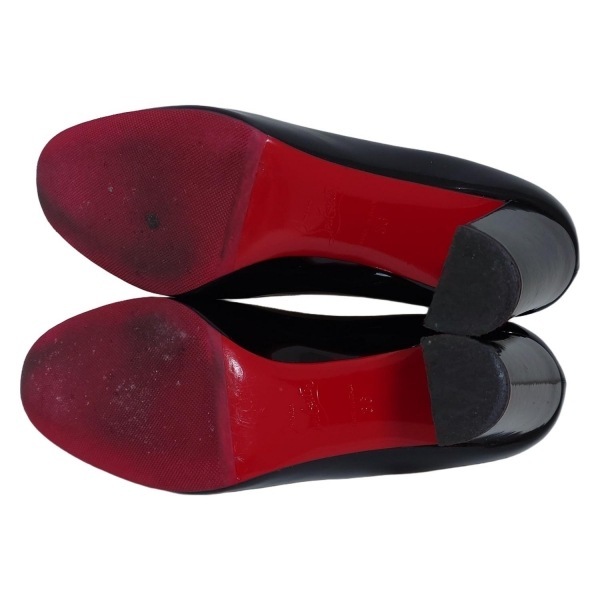 クリスチャンルブタン CHRISTIAN LOUBOUTIN パンプス 36 - レザー 黒 レディース アウトソール張?zhí)鏈g 靴