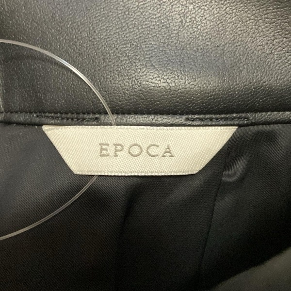 エポカ EPOCA スカート サイズ38 M - 黒 レディース ひざ丈/フェイクレザー 美品 ボトムス