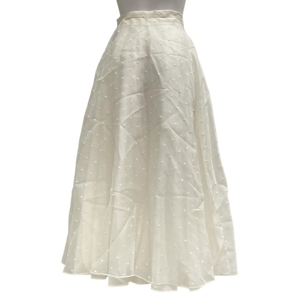ディオール/クリスチャンディオール DIOR/ChristianDior ロングスカート サイズI 38 8C21329A1684 - コットン、シルク アイボリー ボトムス