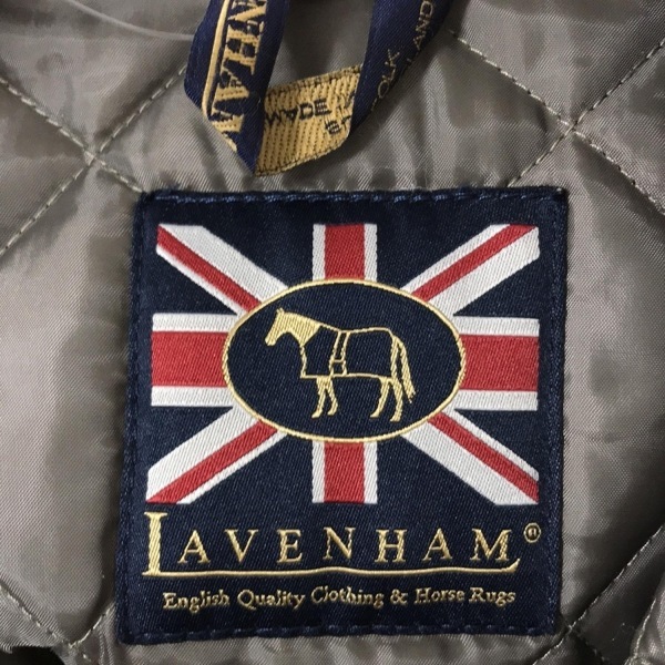 ラベンハム LAVENHAM サイズ12 L - ネイビー×ダークネイビー×ブラウン レディース 長袖/キルティング/中綿/冬 コート