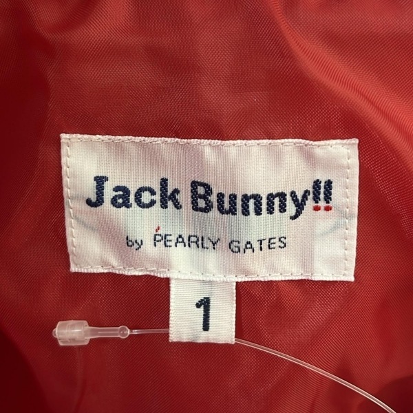 ジャックバニー JackBunny!! ブルゾン サイズ1 S - レッド レディース 長袖/BY PEARLY GATES/中綿/袖著脫可/冬/秋 ジャケット