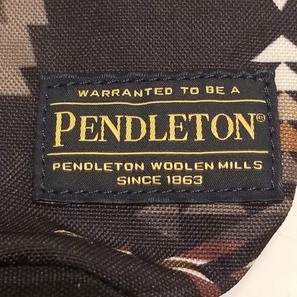 ペンドルトン PENDLETON トートバッグ - 黒×ベージュ×マルチ 巾著型 バッグ