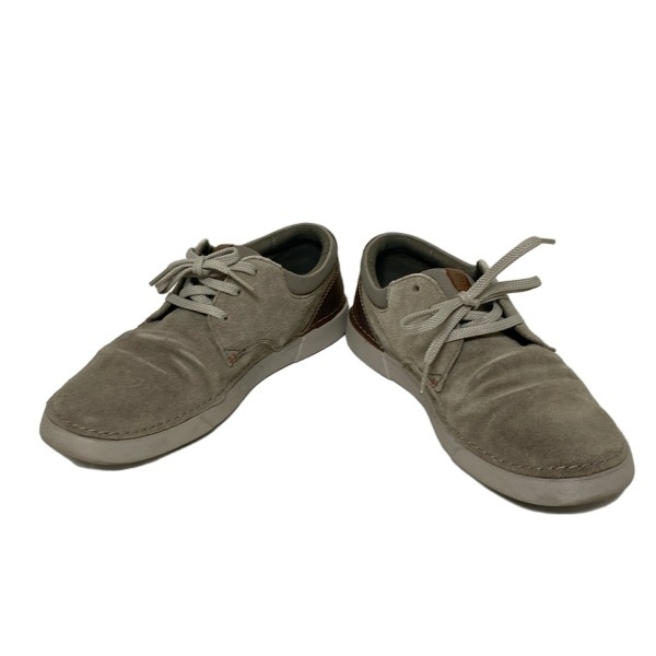 クラークス Clarks シューズ UK8 1/2 - グレー×ダークブラウン メンズ 靴