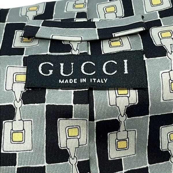 グッチ GUCCI - グレー×黒×マルチ メンズ ネクタイ