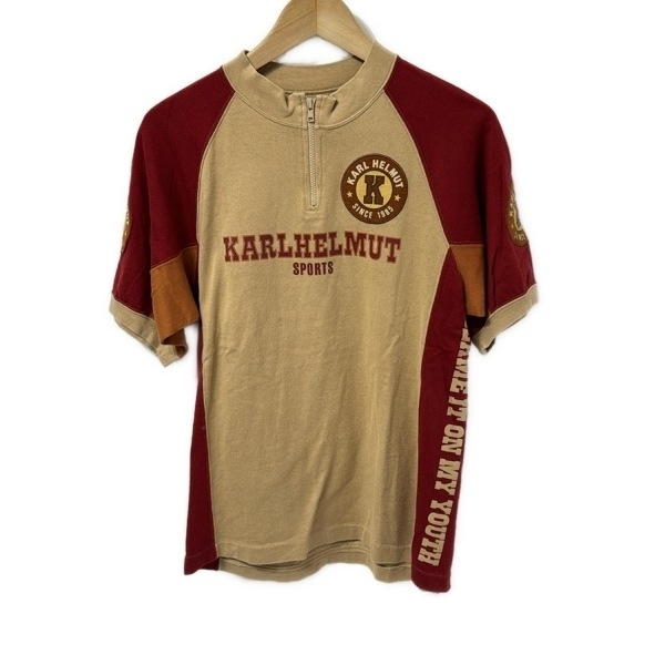 カールヘルム KarlHelmut 半袖Tシャツ - ベージュ×レッド×マルチ メンズ トップス