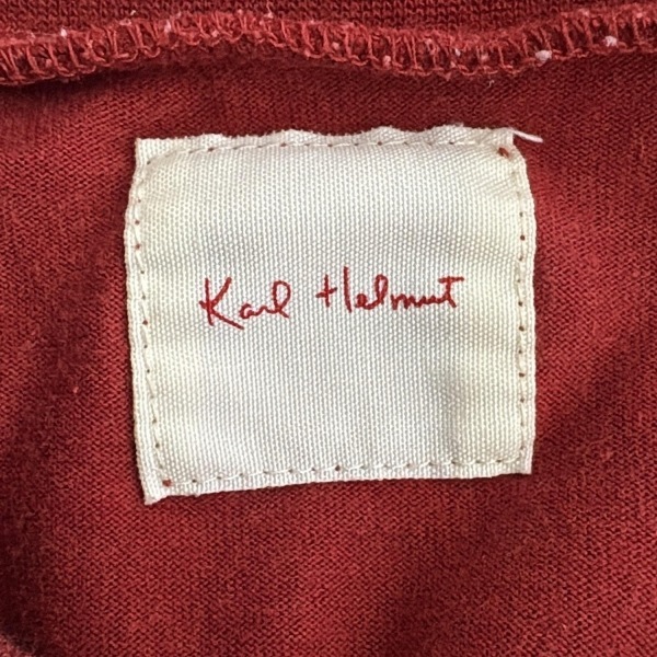 カールヘルム KarlHelmut 長袖Tシャツ サイズM - レッド×白×マルチ メンズ トップス