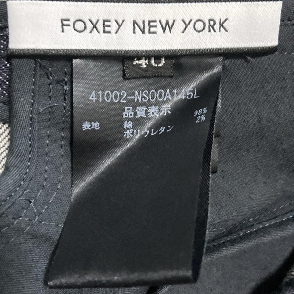 フォクシーニューヨーク FOXEY NEW YORK サイズ40 M 41002 - ダークネイビー レディース ノースリーブ/ロング/デニム 美品 ワンピース