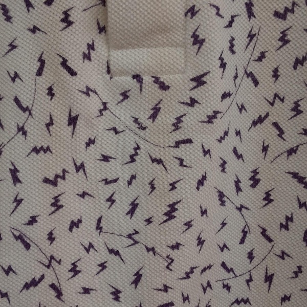 フレッドペリー FRED PERRY 半袖ポロシャツ サイズ40 - 白×パープル×マルチ ユニセックス 雷/スタッズ/カットオフ 美品 トップス