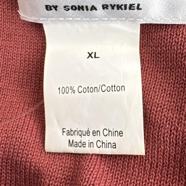 ソニアリキエル SONIARYKIEL 半袖セーター/ニット サイズXL - ピンクベージュ×ピンク×パープル レディース クルーネック トップス