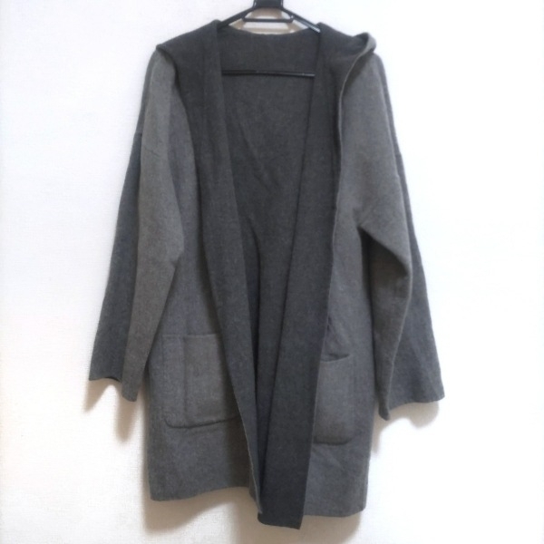 セオリーリュクス theory luxe サイズ38 M - グレー×ダークグレー レディース 長袖/リバーシブル/秋/冬 美品 コート_画像1