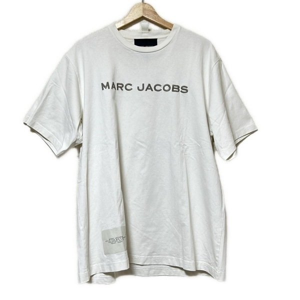 マークジェイコブス MARC JACOBS 半袖Tシャツ サイズＯ/Ｓ - アイボリー×グレー レディース クルーネック/刺繍/オーバーサイズ/2021年