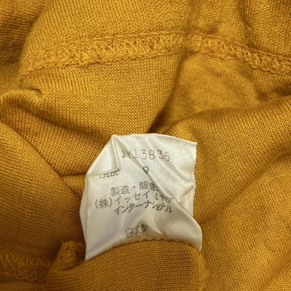 イッセイミヤケ ISSEYMIYAKE 長袖カットソー サイズ9 M - ダークイエロー レディース トップス