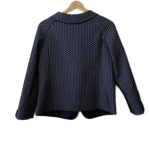 ジョルジオアルマーニ GIORGIOARMANI サイズUSA 36 - ネイビー×白 レディース 長袖/春/秋 美品 ジャケット