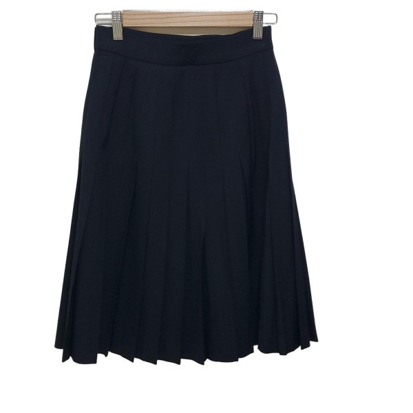 ディオール/クリスチャンディオール DIOR/ChristianDior 巻きスカート サイズM - ダークネイビー レディース ひざ丈/プリーツ 美品