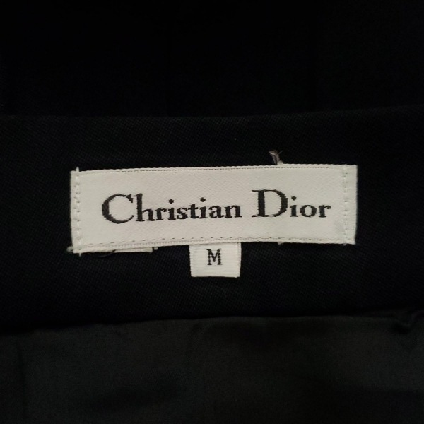 ディオール/クリスチャンディオール DIOR/ChristianDior 巻きスカート サイズM - ダークネイビー レディース ひざ丈/プリーツ 美品