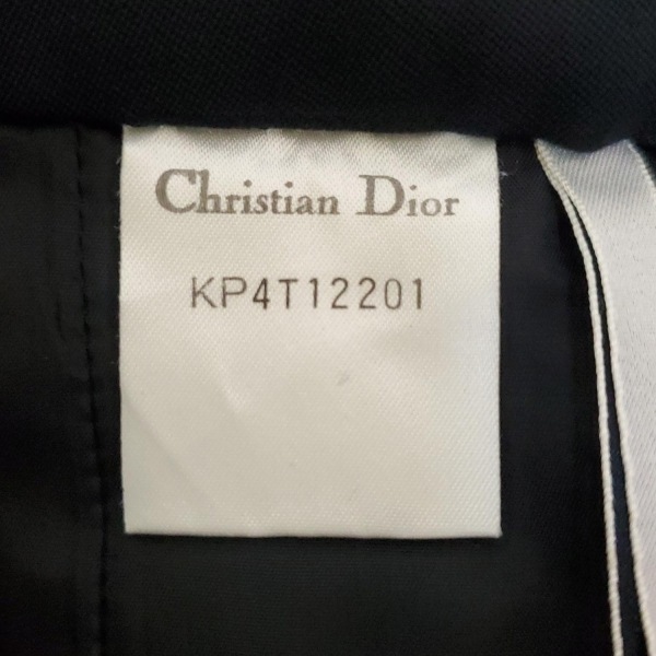 ディオール/クリスチャンディオール DIOR/ChristianDior 巻きスカート サイズM - ダークネイビー レディース ひざ丈/プリーツ 美品