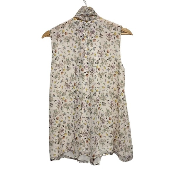 マックスマーラスタジオ Max Mara STUDIO ノースリーブシャツブラウス サイズ40 M - ベージュ×イエロー×マルチ レディース 花柄 美品