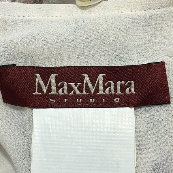 マックスマーラスタジオ Max Mara STUDIO ノースリーブシャツブラウス サイズ40 M - ベージュ×イエロー×マルチ レディース 花柄 美品