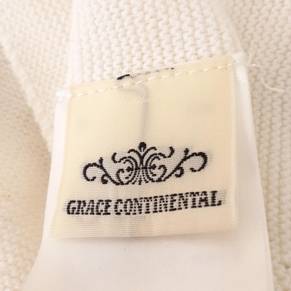 グレースコンチネンタル GRACE CONTINENTAL ベスト サイズ36 S - 白 レディース 美品 トップス
