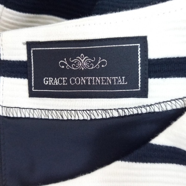 グレースコンチネンタル GRACE CONTINENTAL サイズ36 S - ダークネイビー×アイボリー レディース ワンピース