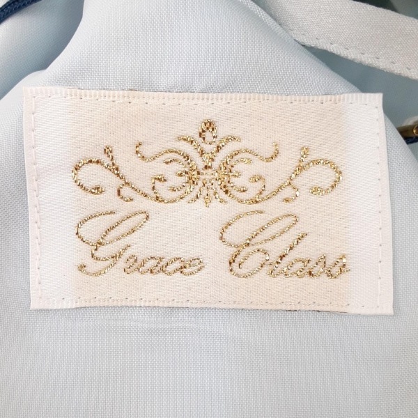 グレースクラス Grace Class サイズ36 S - 白×ライトブルー レディース クルーネック/半袖/ロング/レース 美品 ワンピース
