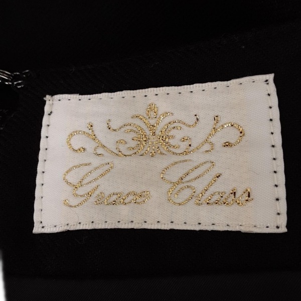 グレースクラス Grace Class サイズ36 S - 黒×ベージュ×マルチ レディース Vネック/七分袖/ひざ丈/ビジュー/刺繍/フラワー(花)/フリンジ