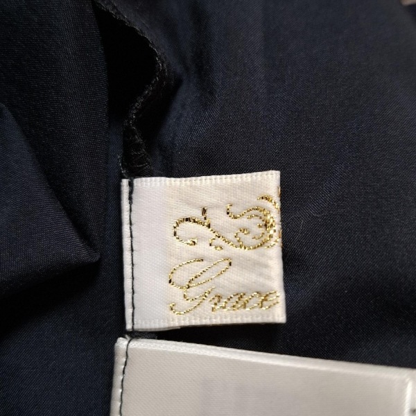 グレースクラス Grace Class サイズ38 M - ベージュ×ダークネイビー レディース クルーネック/ノースリーブ/ひざ丈/刺繍 ワンピース