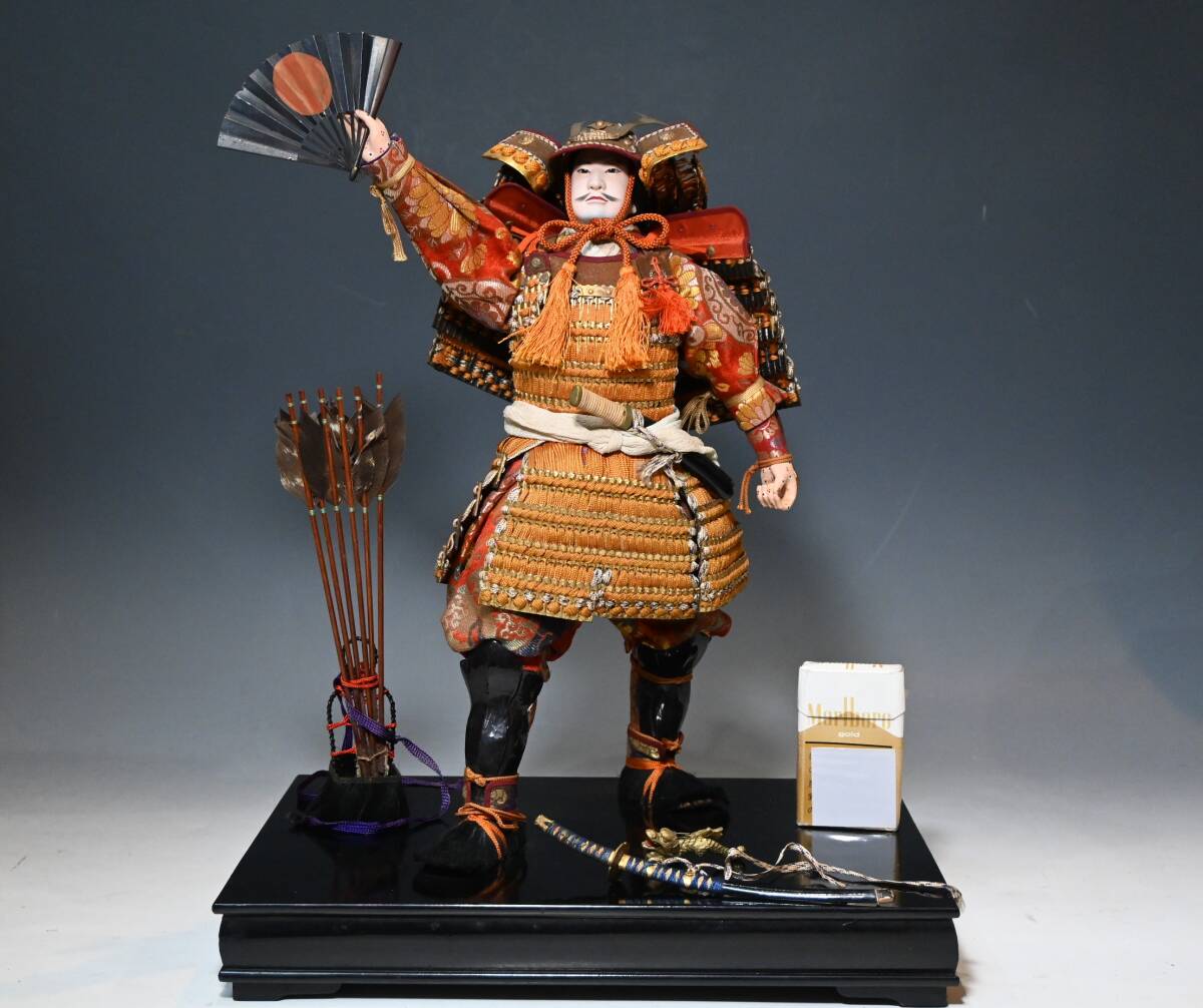 戦前 源義経 武者人形 五月人形 箱付 全高約45.5cm 武将 大将 戦前 源義経 武者人形 五月人形 箱付 全高約45.5cm 武将 大将