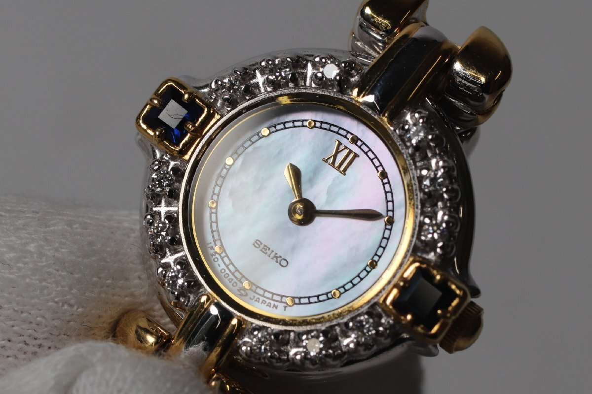 ☆SEIKO セイコー エクセリーヌ 1F20-0B60 ダイヤ サファイア ☆SEIKO セイコー エクセリーヌ 1F20-0B60 ダイヤ サファイア