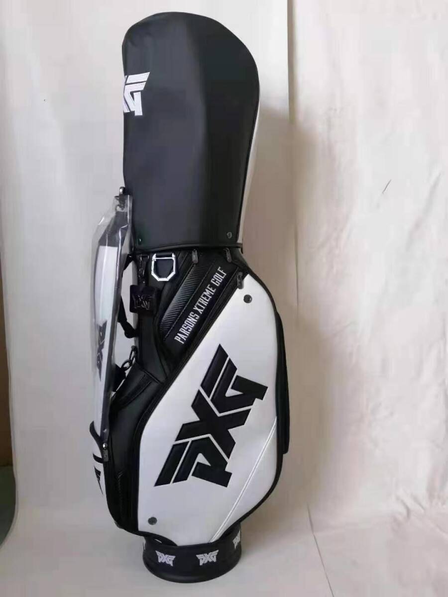  PXG キャディバッグ ゴルフ バッグ/ 収納型/防水耐摩耗性/ ホワイト