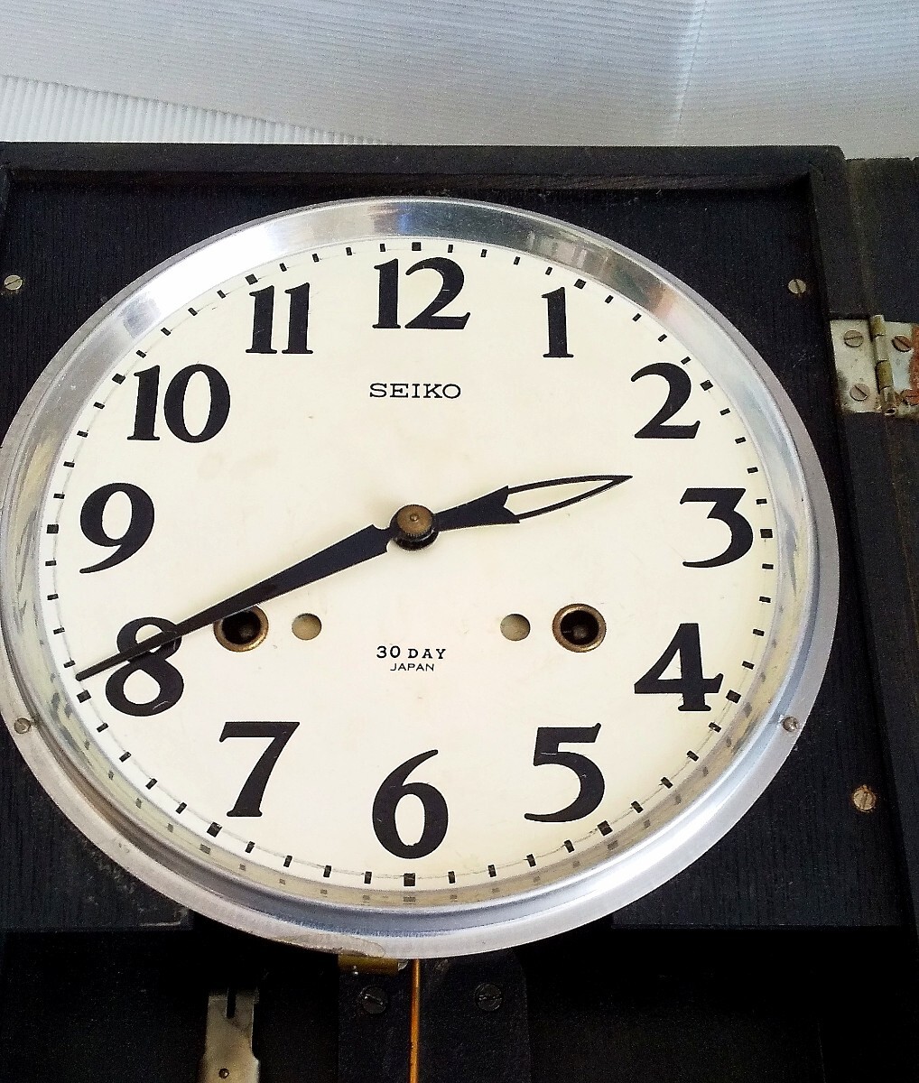 内部画像有 稼働品 SEIKO セイコー ゼンマイ式 振り子時計 柱 内部画像有 稼働品 SEIKO セイコー ゼンマイ式 振り子時計 柱