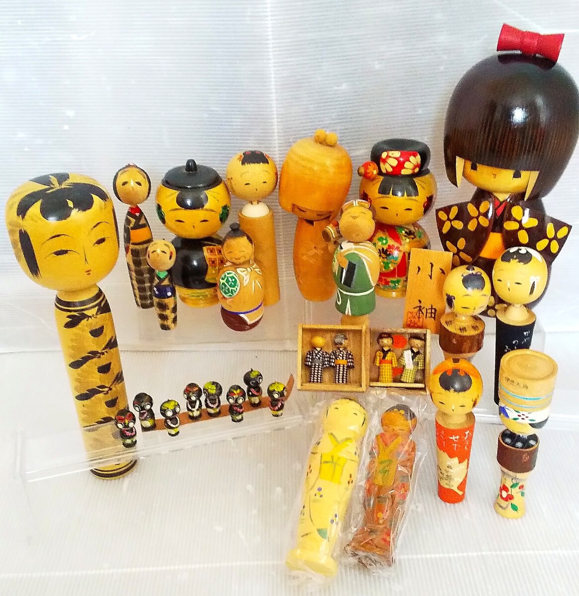 こけし まとめて 19点 郷土玩具 くろんぼ 伝統工芸品 お土産 こけし まとめて 19点 郷土玩具 くろんぼ 伝統工芸品 お土産
