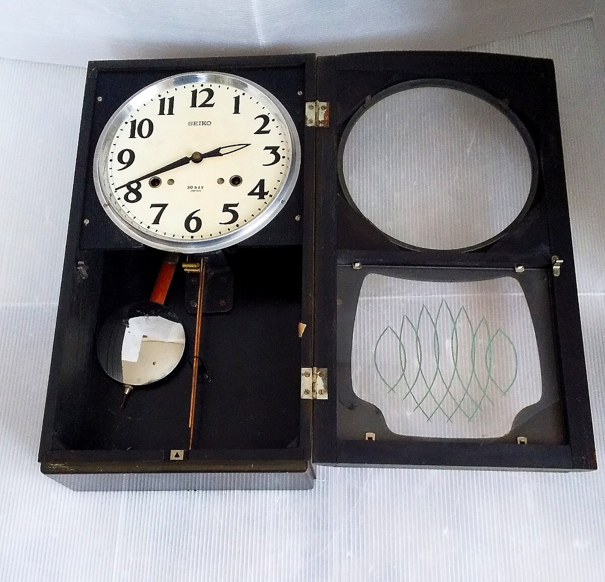 内部画像有 稼働品 SEIKO セイコー ゼンマイ式 振り子時計 柱 内部画像有 稼働品 SEIKO セイコー ゼンマイ式 振り子時計 柱