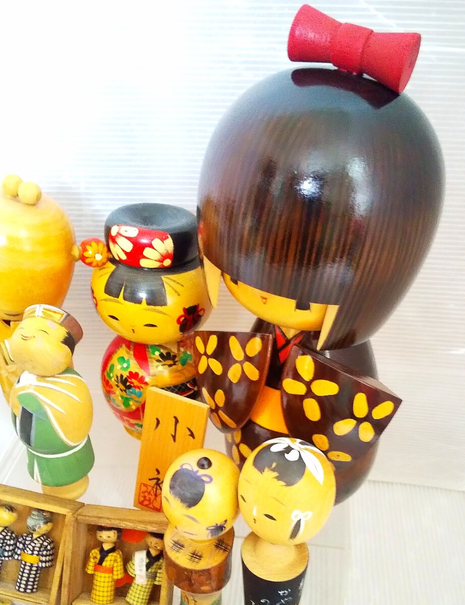 こけし まとめて 19点 郷土玩具 くろんぼ 伝統工芸品 お土産 こけし まとめて 19点 郷土玩具 くろんぼ 伝統工芸品 お土産