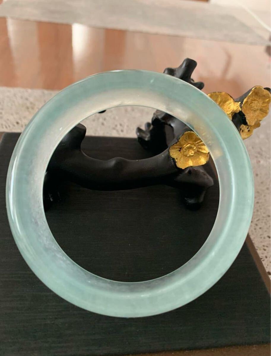 M-053 翡翠 バングル 氷種 可愛い水色 開運 お守り 腕輪内径61mm M-053 翡翠 バングル 氷種 可愛い水色 開運 お守り 腕輪内径61mm