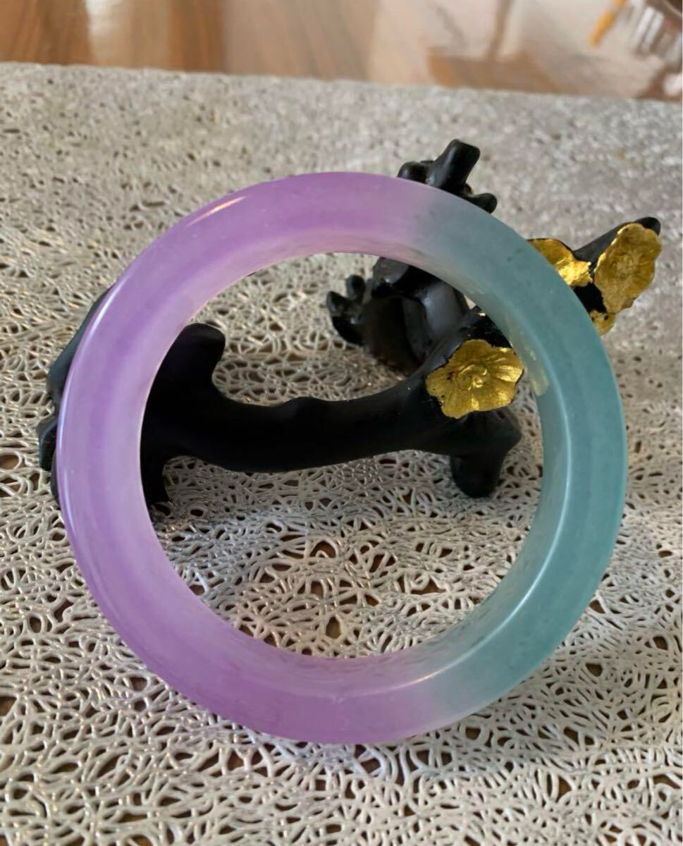 M-020 翡翠バングル 美しい色合い 恋愛運 お守り 腕輪60mm M-020 翡翠バングル 美しい色合い 恋愛運 お守り 腕輪60mm