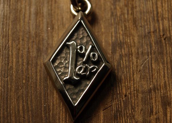 1%er★大サイズ★ペンダント★キーホルダー★ジャーマンシルバー_画像3