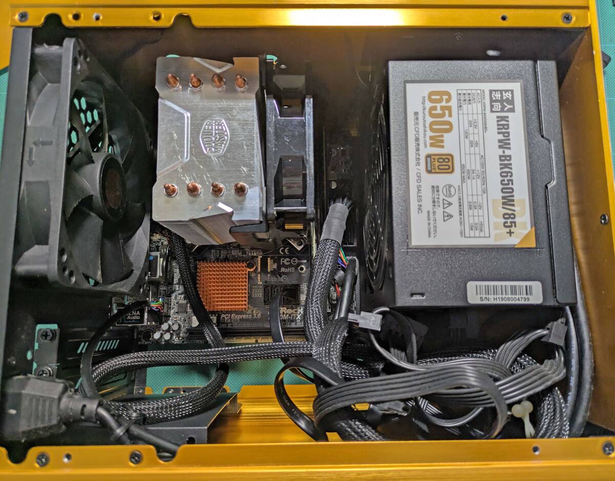 ASRock H110M-ITX IOパネル付屬 LGA1151 Mini-ITXマザーボード Pentium G4500 メモリ16G