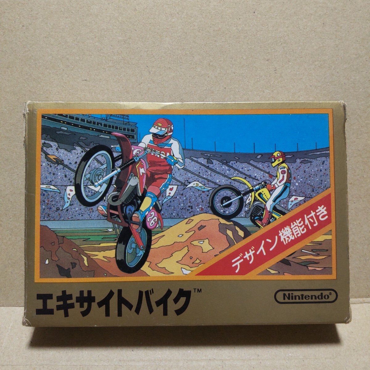 エキサイトバイク ファミコン版 箱説明書のみ ソフト無し エキサイトバイク ファミコン版 箱説明書のみ ソフト無し